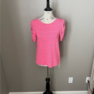 Pink Striped Women's Top